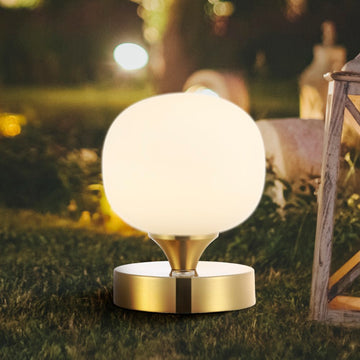Owen 6.13" Bohemian Farmhouse Iron Rechargeable Integrated LED Table Lamp